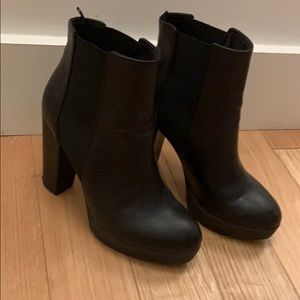 H&M black heel booties